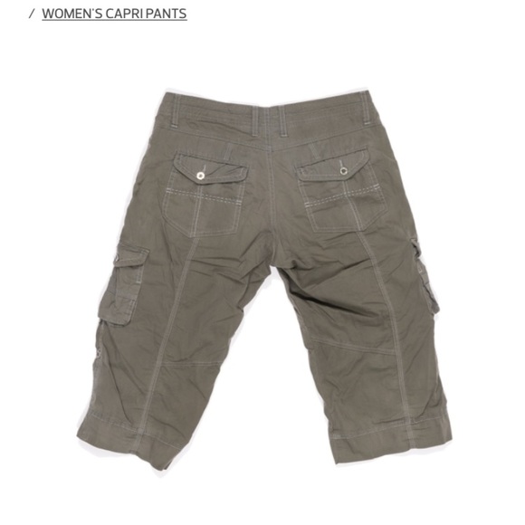 Women’s Kühl Sz 6 roll up green/grey cargo bermuda shorts - Picture 2 of 10